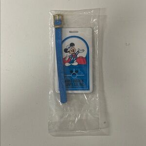 3 Vintage Disney Blue Mickey Mouse Luggage Tags